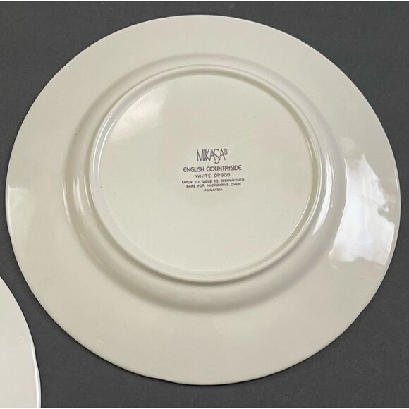 Mikasa English Countryside White 11” Stoneware Dinner Plate Set of 2 - Picture 12 of 16
